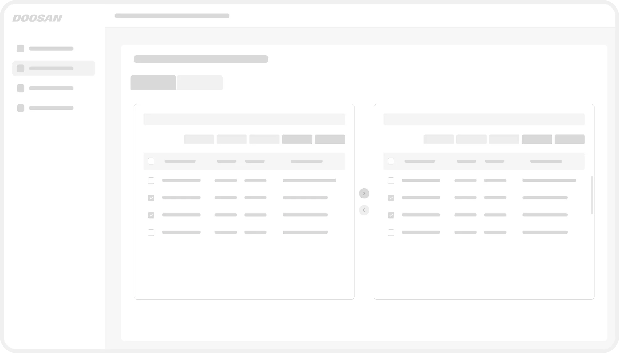 두산AI관리도구 와이어프레임