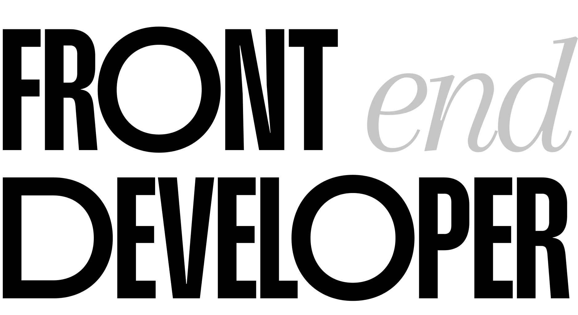 FRONT END DEVELOPER